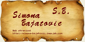 Simona Bajatović vizit kartica